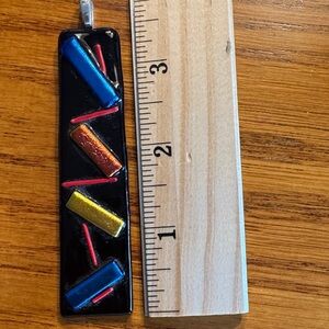 Glass pendant - Colorful Geometric Pendant